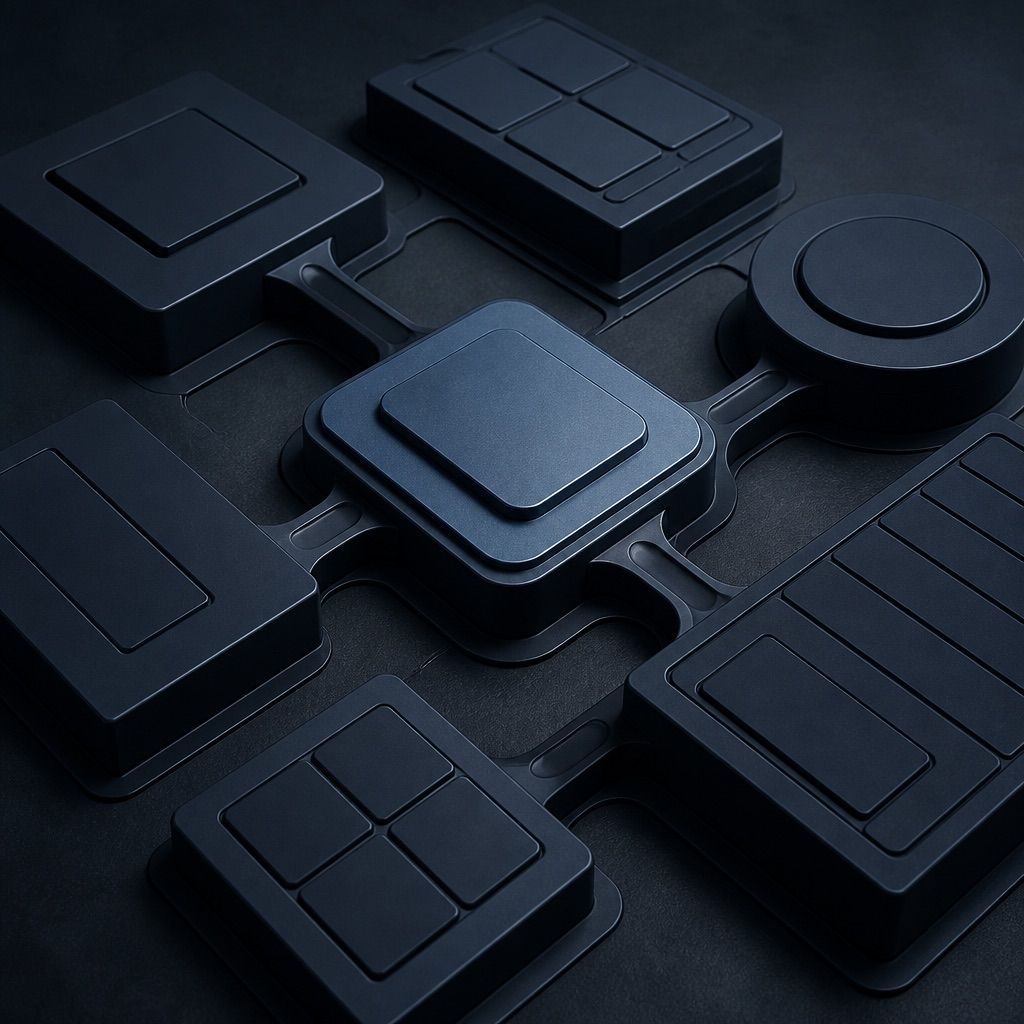 Connected modular systems representing integration pathways